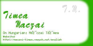 timea maczai business card